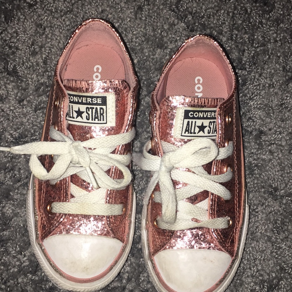 Pink glitter converse